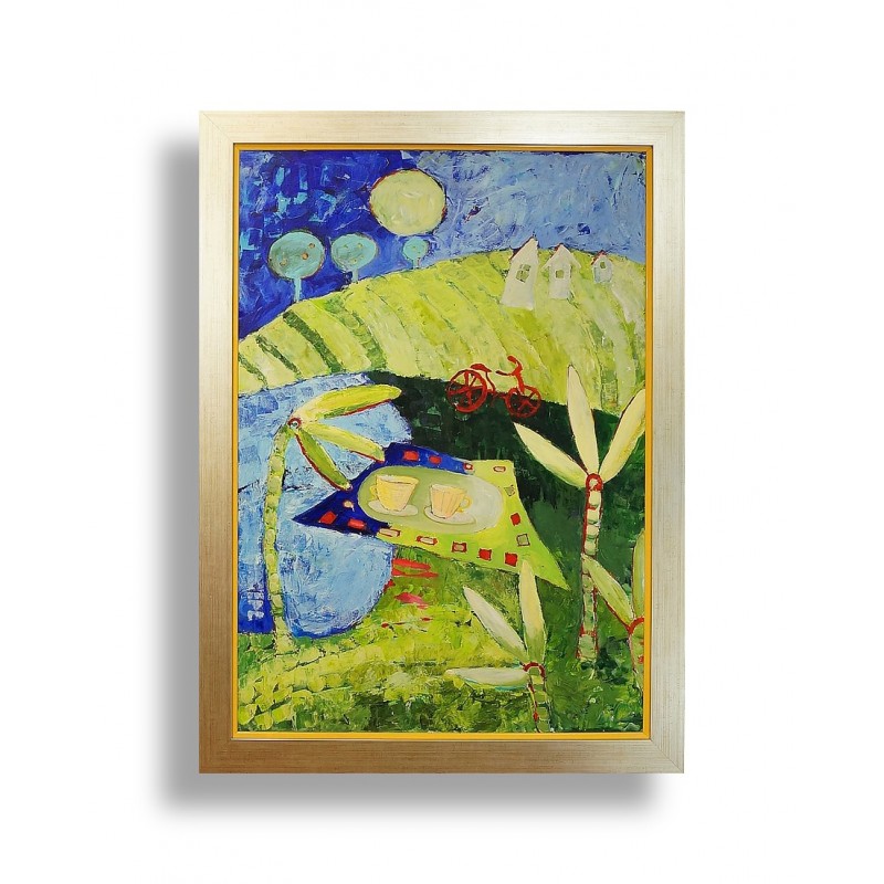 14.Agnieszka Opala_Pejzaż bajkowy (bt)_100x70cm obraz_113x83cm rama_akryl